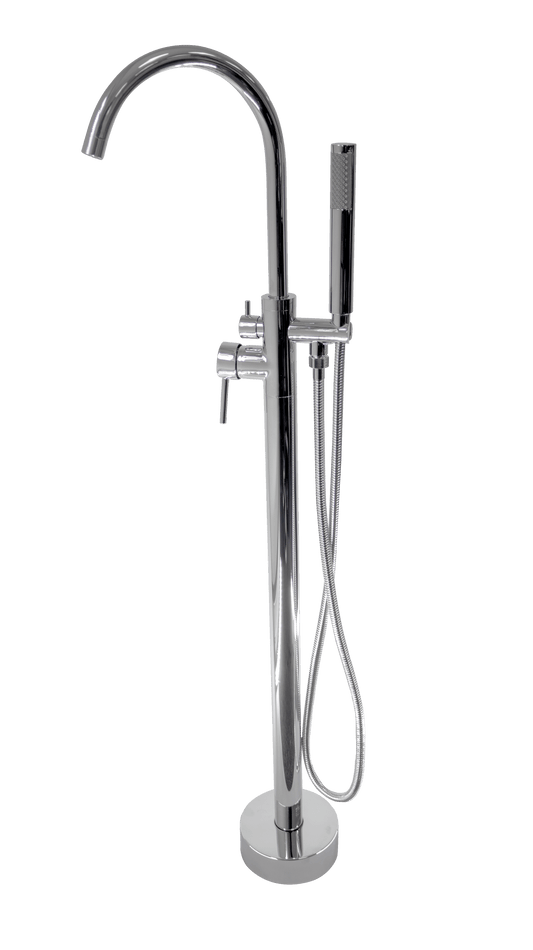 Bath Mixer Freestanding– Icon Range, Modern Bathroom Tap, Polished Chrome Finish