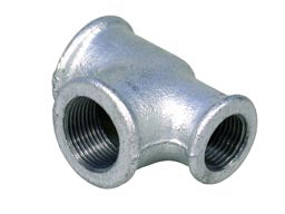 Galvanised Tee Reducing 1/2"x1/2"x3/4"