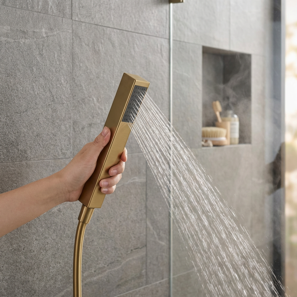 Handshower - Gold 1 Setting, Brushed Gold Finish