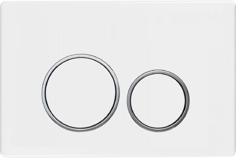 Actuator Plate - ICON Series 300, Round, Polished White Finish