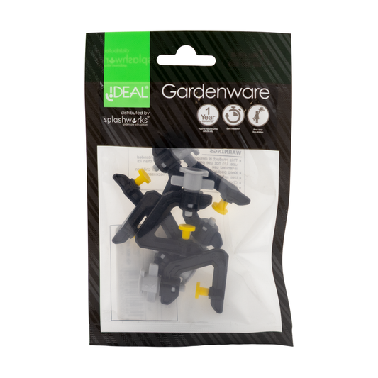 Micro Spray Head – 360° Full Circle, 1–1.5m Range, 0.8–1.1 L/min, Yellow (5 Pack)