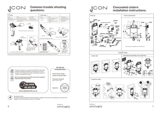 Concealed Cistern – Icon Premium Range