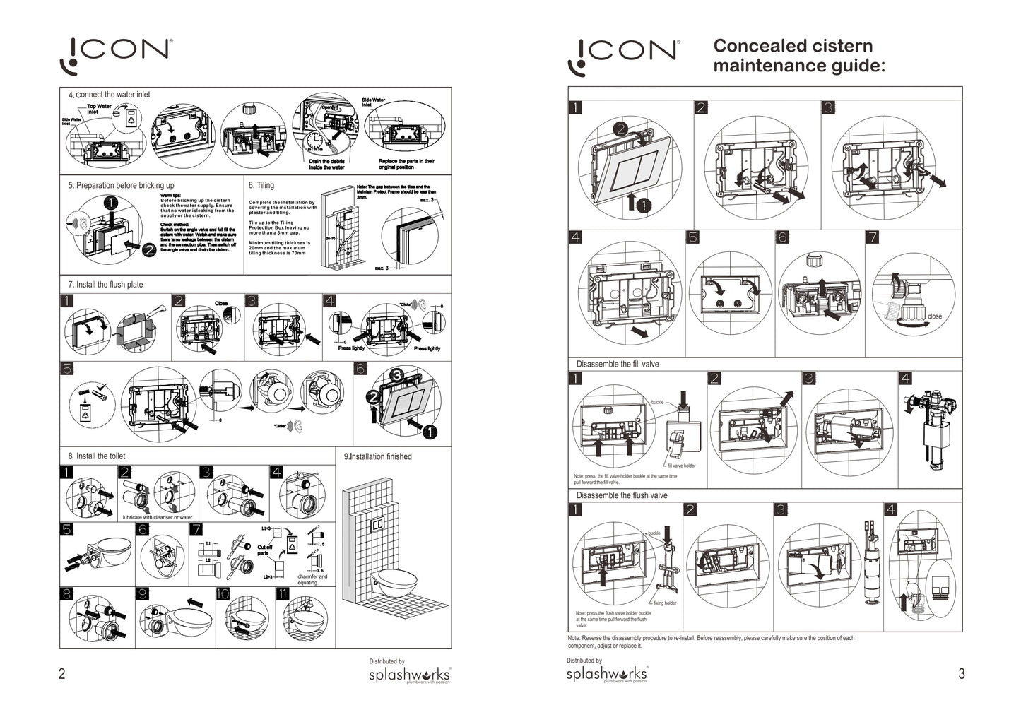 Concealed Cistern – Icon Premium Range, (L) 43.5cm | (W) 8cm | (H) 76.2cm