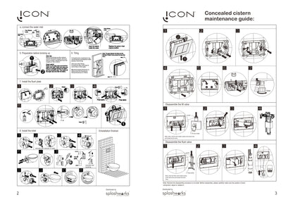Concealed Cistern – Icon Premium Range, (L) 43.5cm | (W) 8cm | (H) 76.2cm
