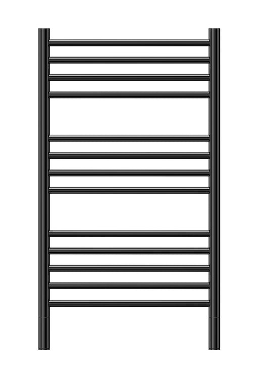 Heated Towel Rail - Jeeves, Classic C Range, 915x520mm, Straight, Black Coated, Right Application