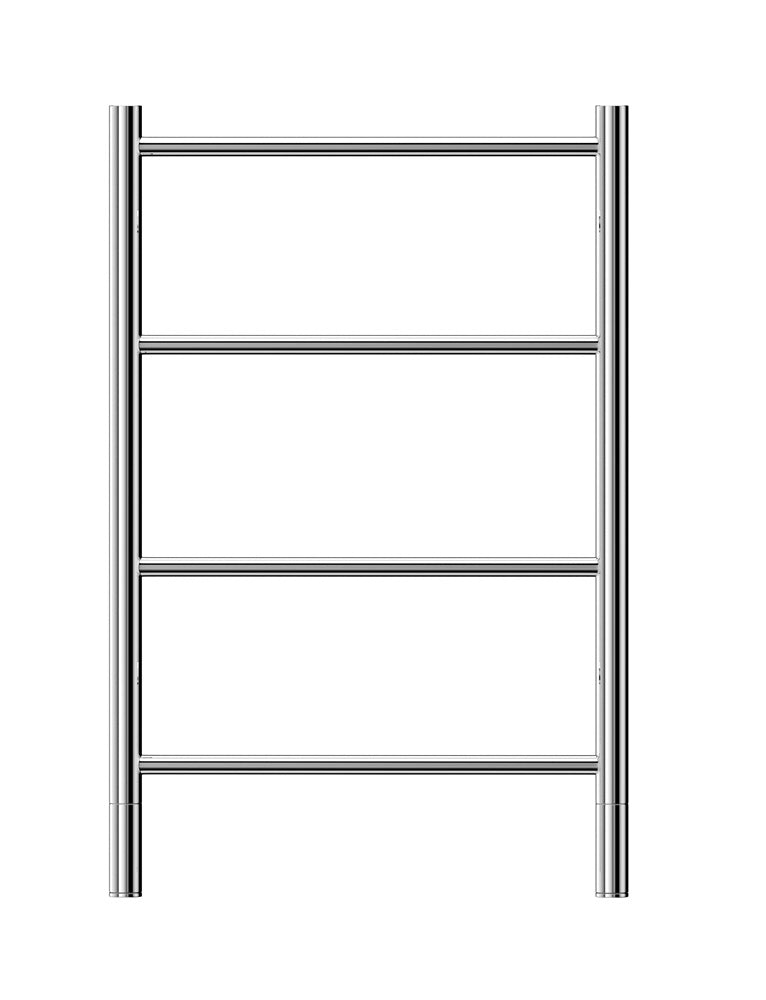Heated Towel Rail - Jeeves, Spartan I, 460x520mm, Straight, Mirror Polished, Right Application
