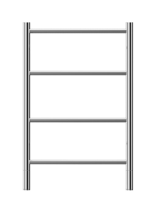 Heated Towel Rail - Jeeves, Spartan Six, 790x520mm, Straight, Mirror Polished, Left Application