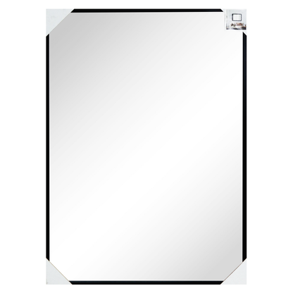 Mirror - Polymer Black Rectangular, (L) 50cm | (W) 4cm | (H) 70cm - Narrow Frame