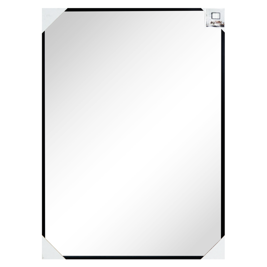 Mirror - Polymer Black Rectangular, (L) 50cm | (W) 4cm | (H) 70cm - Narrow Frame