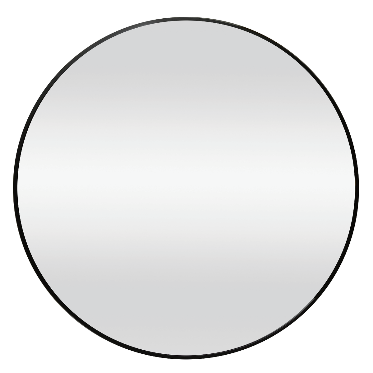 Mirror - Aluminium Black Round, (L) 60cm | (W) 2.8cm | (H) 60cm (4 in a box)