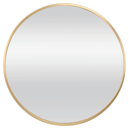 Mirror - Aluminium Gold Round, (L) 60cm | (W) 2.8cm | (H) 60cm
