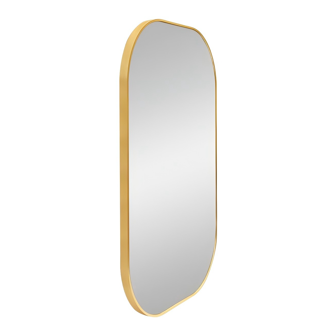 Mirror - Aluminium Gold Rectangular, (L) 60cm | (W) 2.8cm | (H) 90cm