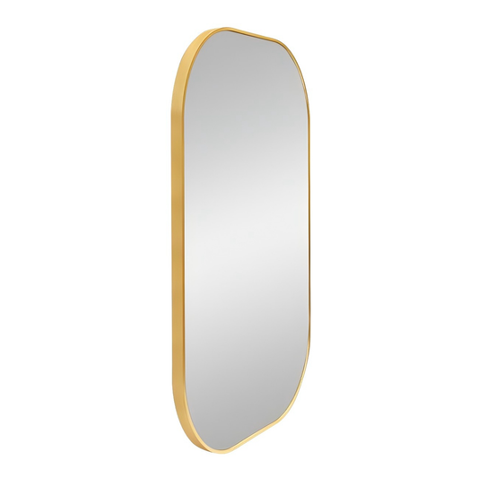 Mirror - Aluminium Gold Rectangular, (L) 60cm | (W) 2.8cm | (H) 90cm