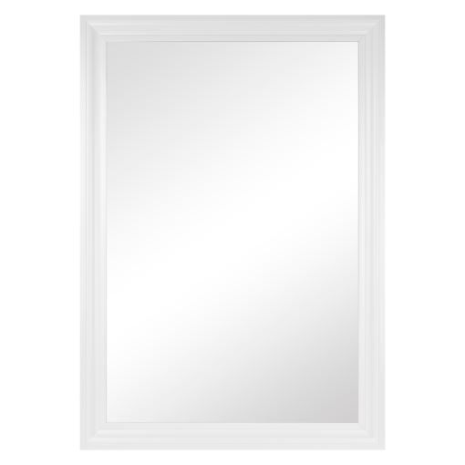 Mirror - Polymer White Rectangular, (L) 50cm | (W) 4cm | (H) 70cm