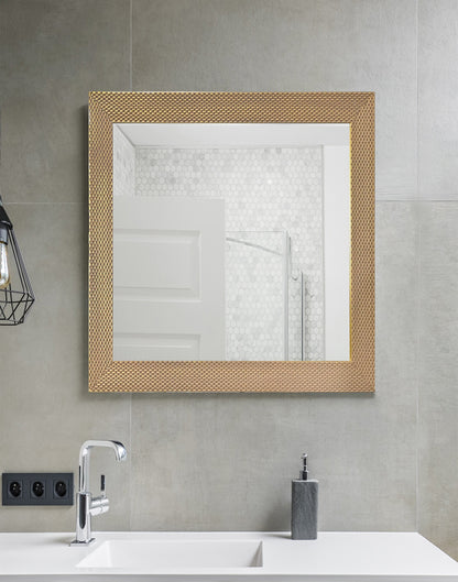 Mirror - Polymer Basket Weave Rectangular, (L) 50cm | (W) 4cm | (H) 70cm