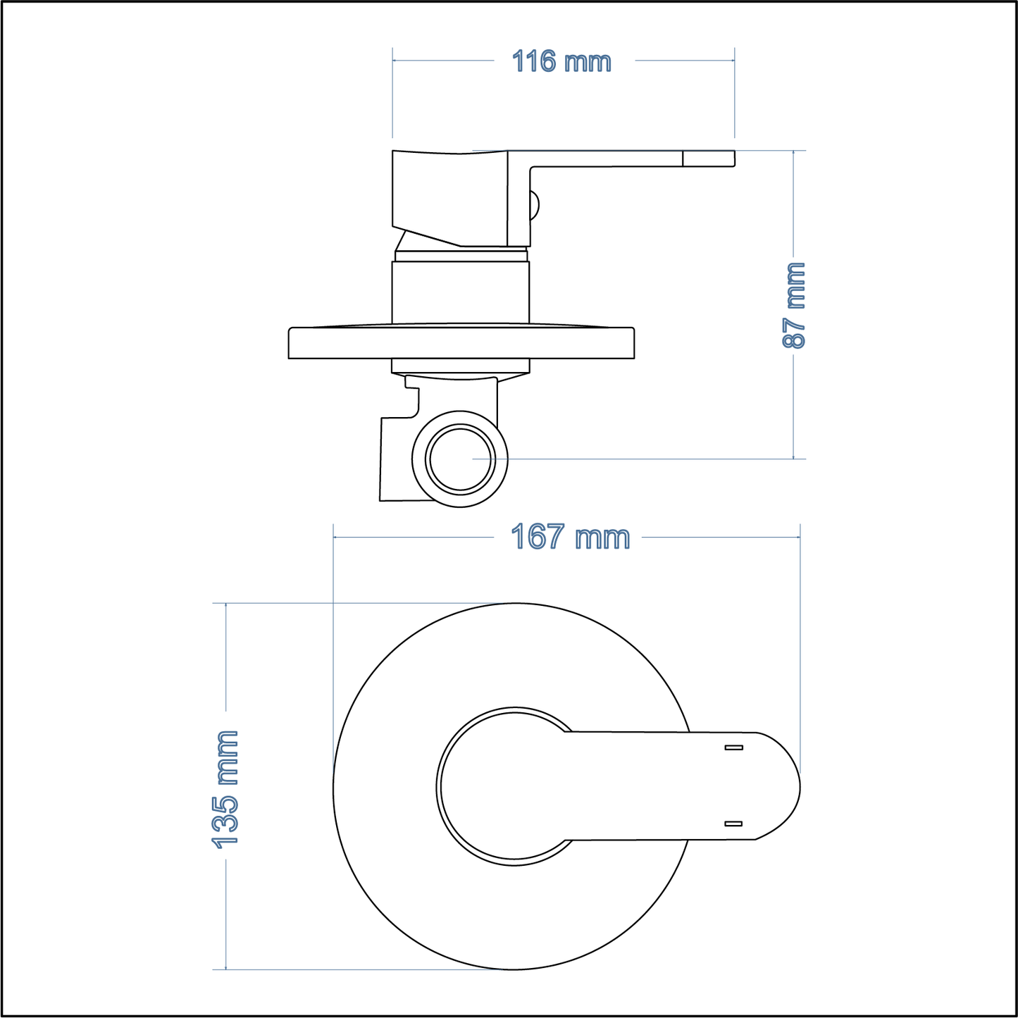 Shower/Bath Mixer/Concealed Mixer – Luna Icon Range, Brushed Stainless Steel Finish