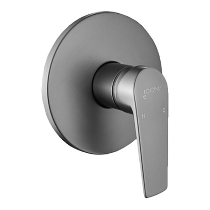 Shower/Bath Mixer/Concealed Mixer – Luna Icon Range, Brushed Gun Metal Finish