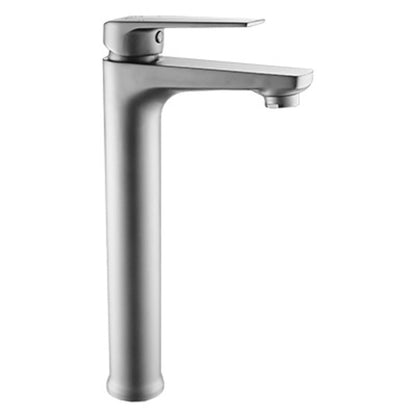 Basin Mixer Raised – Luna Icon Range, Brushed Stainless Steel Finish