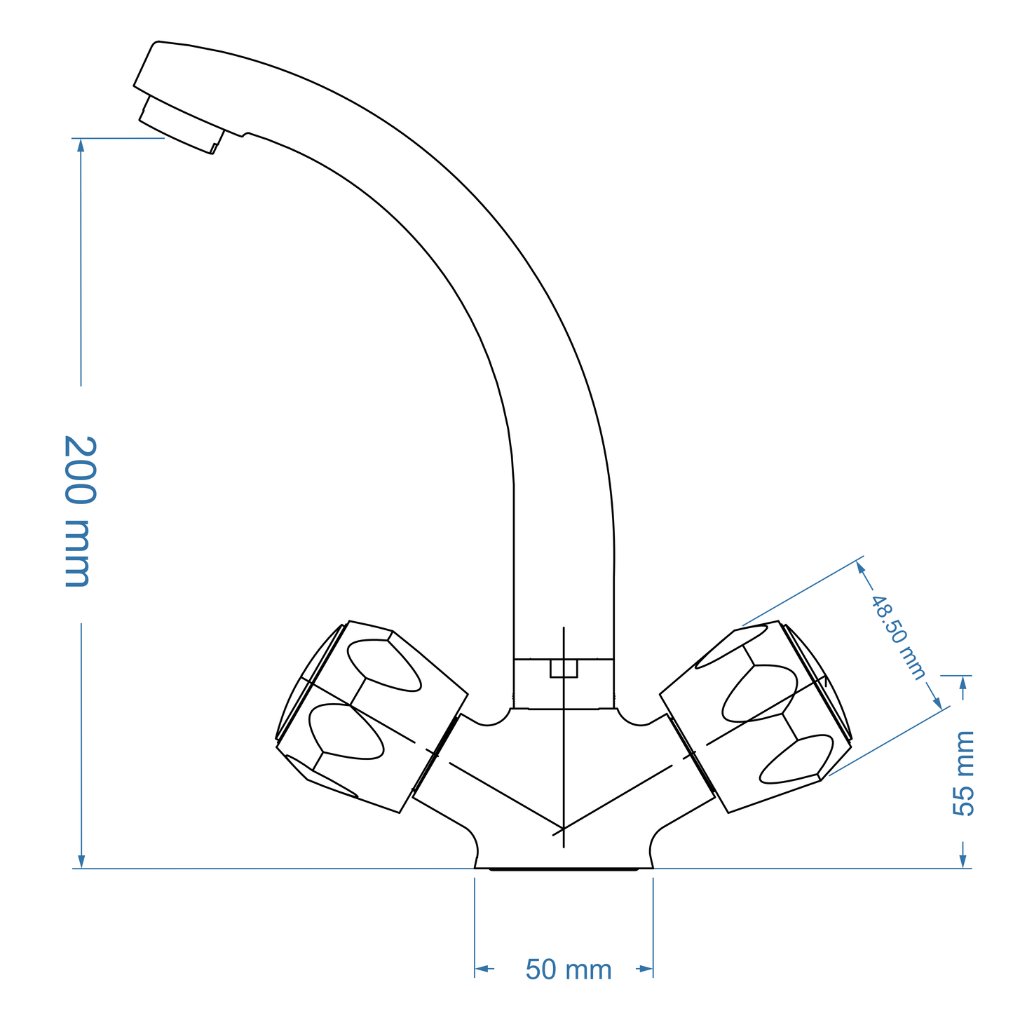 Basin Mixer – May Icon Range, Conventional Bathroom Tap