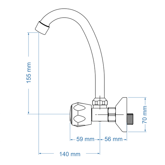 Sink Mixer Wall Type – May Icon Range, Conventional Kitchen Tap