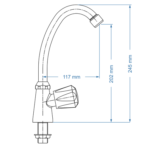 Prep Bowl Tap – May Icon Range, Conventional Kitchen Tap