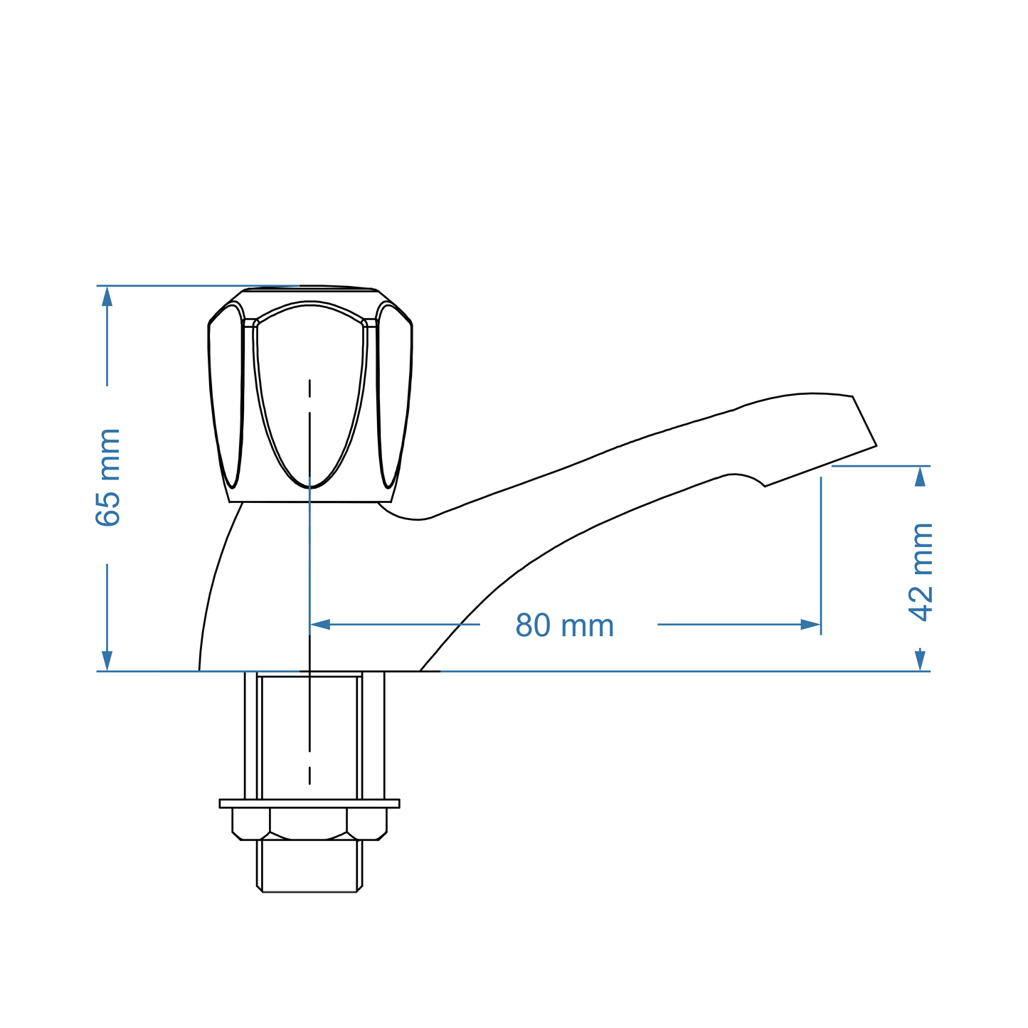 Pillar Tap 15mm – May Icon Range, Conventional Bathroom Tap
