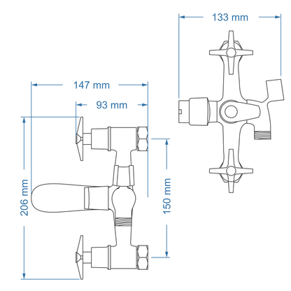 Bath Mixer – Gemini Icon Range, Conventional Bathroom Tap