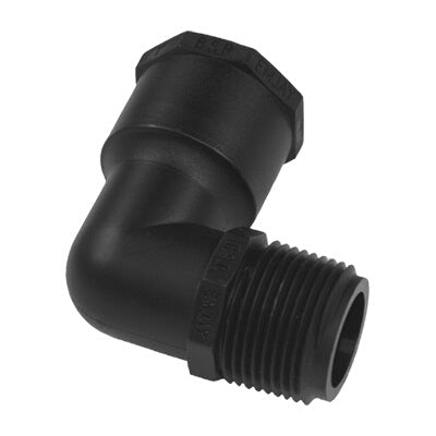 Irrigation Poly Threaded Fitting - Male to Female Elbow, 20mm