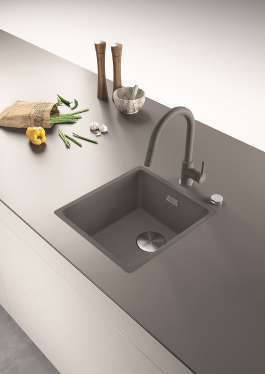 Franke Maris MRG610-37 Fragranite White Single Bowl Sink 410 x 440mm – Inset, Includes 90mm Waste