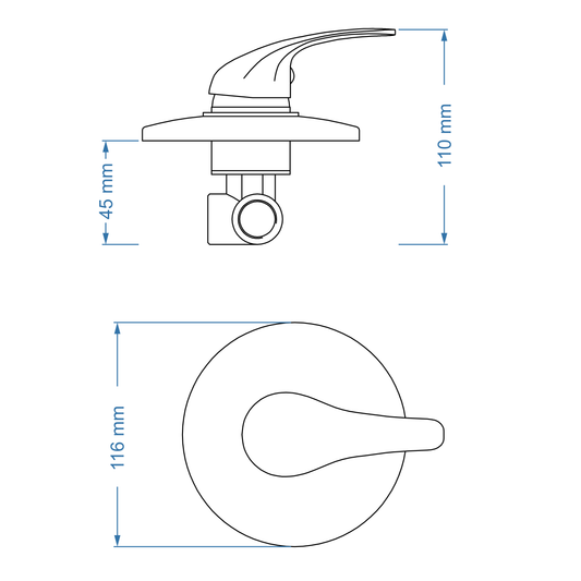 Shower/Bath Mixer/Concealed Mixer – Pisces II, Icon Range, Conventional Bathroom, Matt Black Finish