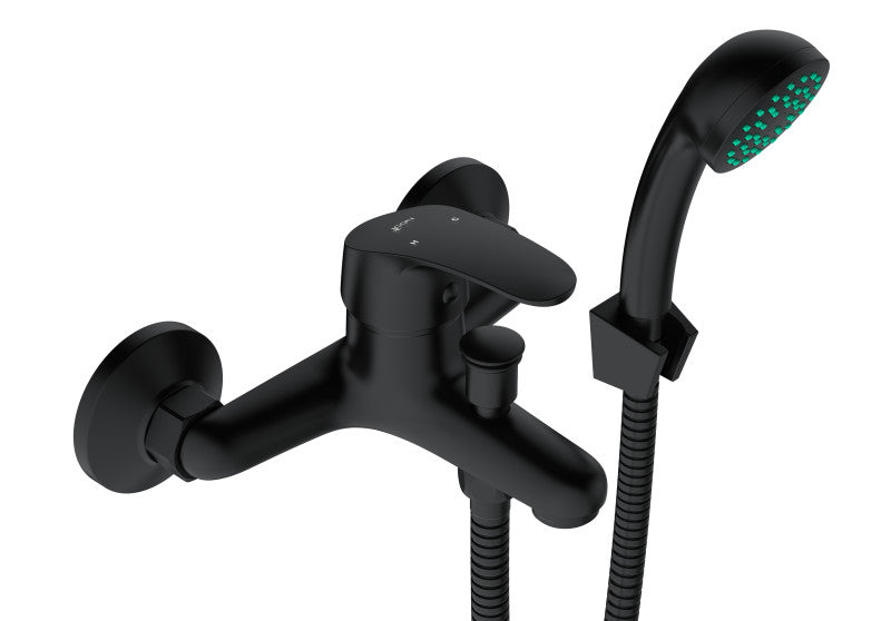 Bath Mixer – Pisces Icon Range, Conventional Bathroom Tap, Matt Black Finish