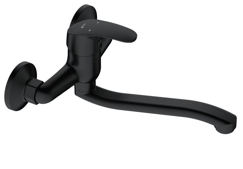 Sink Mixer Wall Type – Pisces Icon Range, Conventional Kitchen Tap, Matt Black Finish