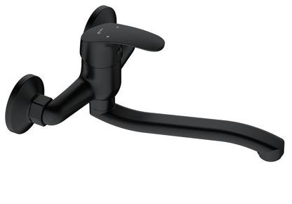 Sink Mixer Wall Type – Pisces Icon Range, Conventional Kitchen Tap, Matt Black Finish