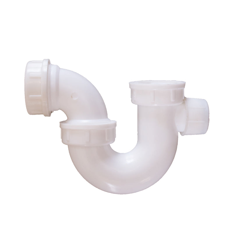 Trap - Bath trap, No Overflow, 40mm, White Plastic