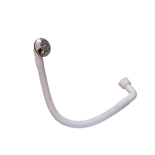 Trap - Bath trap Overflow Only, 40mm, White Plastic