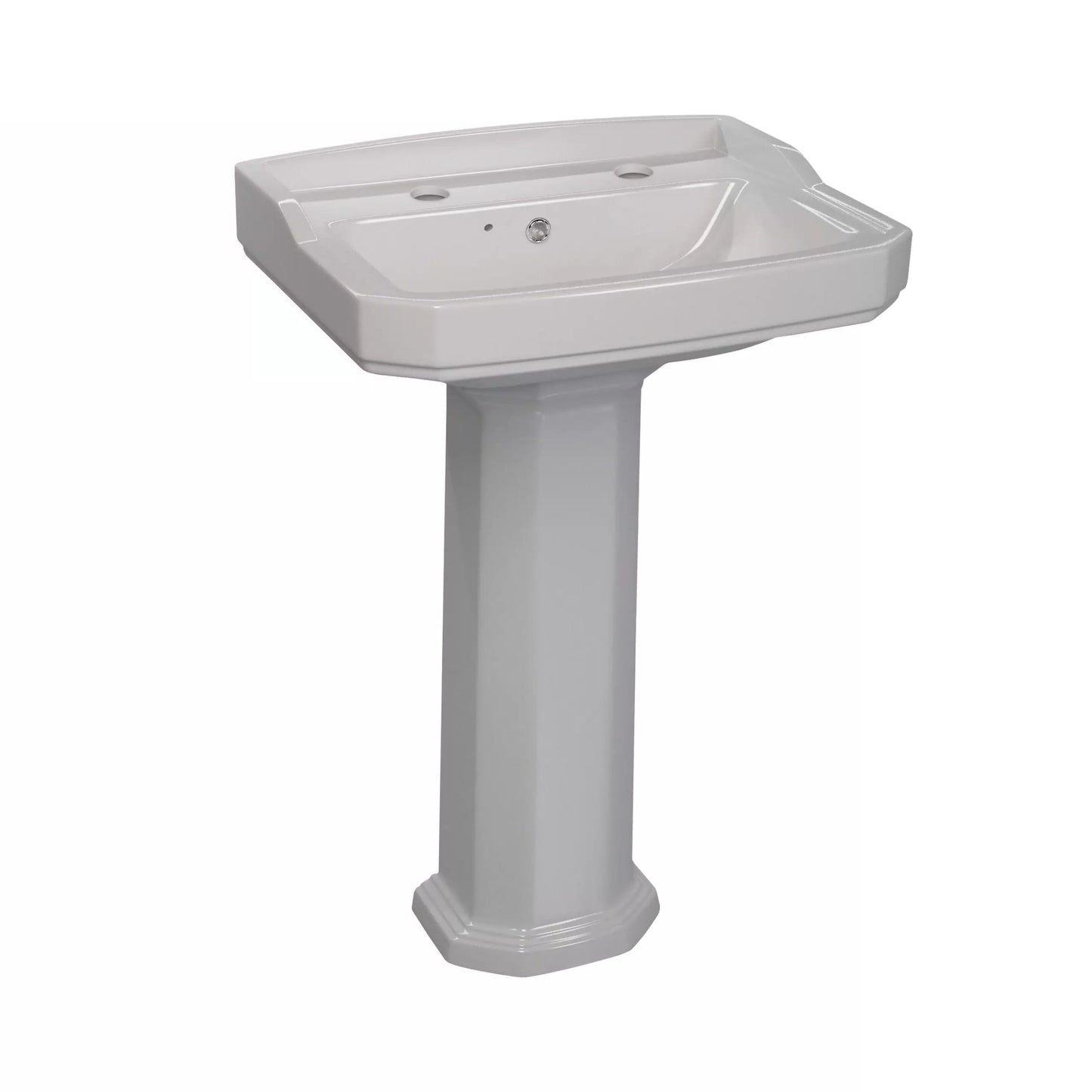 Basin Roxton - Lecico, 530mm, 2 Tap Hole, (L) 53.5cm | (W) 40.7cm | (H) 18.1cm