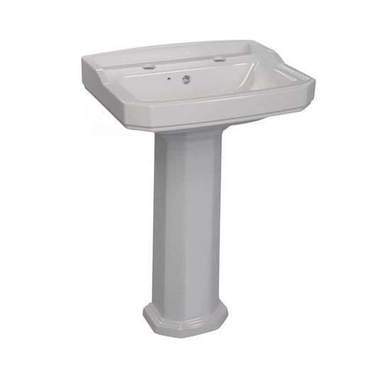 Basin Roxton - Lecico, 530mm, 2 Tap Hole, (L) 53.5cm | (W) 40.7cm | (H) 18.1cm