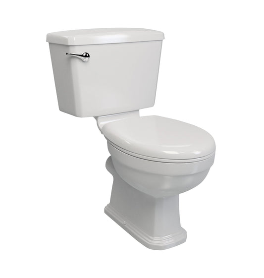 Close Coupled Suite Roxton - Lecico, Polished White, Front Flush, Incl Mech, No Seat (Incl Pan Fixations), (L) 68.4cm | (W) 48.7cm | (H) 76.6cm