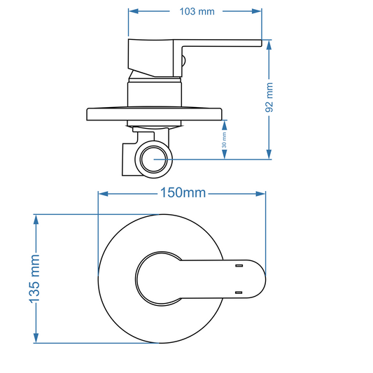 Shower/Bath Mixer/Concealed Mixer – Sagittarius Icon Range, Brushed Stainless Steel Finish