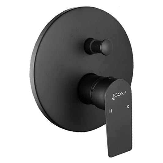 Shower/Bath Mixer/Concealed Divertor Mixer – Sagitarrius Icon Range, Matt Black Finish