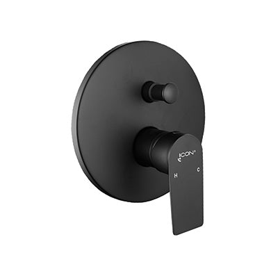 Shower/Bath Mixer/Concealed Divertor Mixer – Sagittarius Premium Icon Range, Matt Black Finish