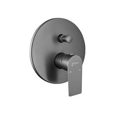 Shower/Bath Mixer/Concealed Divertor Mixer – Sagittarius Icon Range,  Brushed Gun Metal Finish