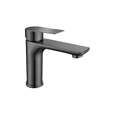 Basin Mixer – Sagittarius Icon Range, Modern Bathroom Tap in Brushed Gun Metal Finish