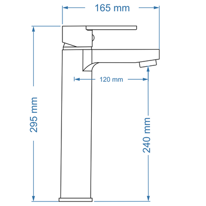 Basin Mixer Raised – Sagittarius Premium Icon Range, Brushed Gold Finish