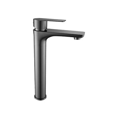 Basin Mixer Raised – Sagittarius Icon Range, Modern Bathroom Tap in Brushed Gun Metal Finish