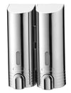 Soap/Shampoo/Conditioner Dispenser - Double Cylinder, Chrome