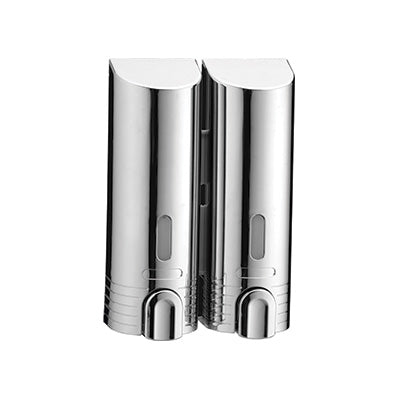 Soap/Shampoo/Conditioner Dispenser - Double Cylinder, Chrome
