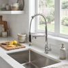 Sink Mixer Deck Type Dual Arm – Icon Range, Brushed Stainless Steel Finish