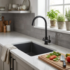 Sink Mixer Deck Type with Purifier Tap – Icon Range, Matt Black Finish