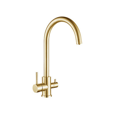 Sink Mixer Deck Type with Purifier Tap – Icon Range, Brushed Gold Finish